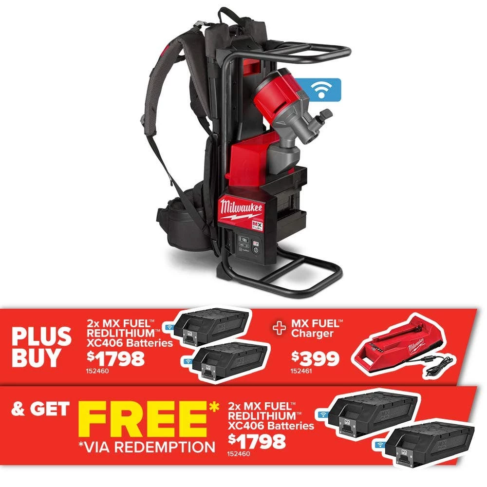 MILWAUKEE MX FUEL™ Backpack Concrete Vibrator Skin MXFCVBP-0